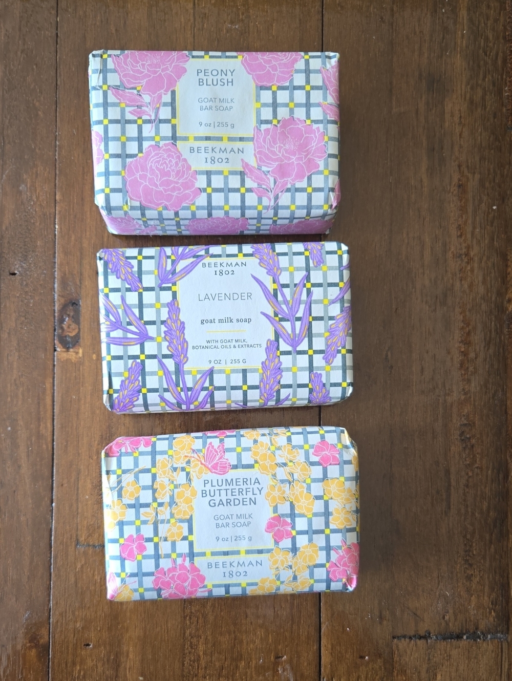 3 Beekman 1802 Full size Soaps